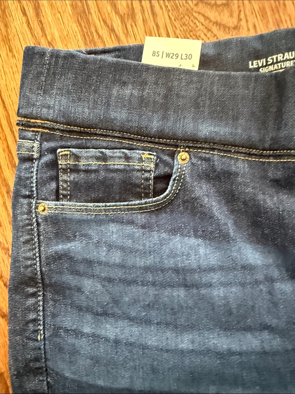 Levi's Indigo Blue Wide-Leg Flare Jeans - Picture 5 of 12